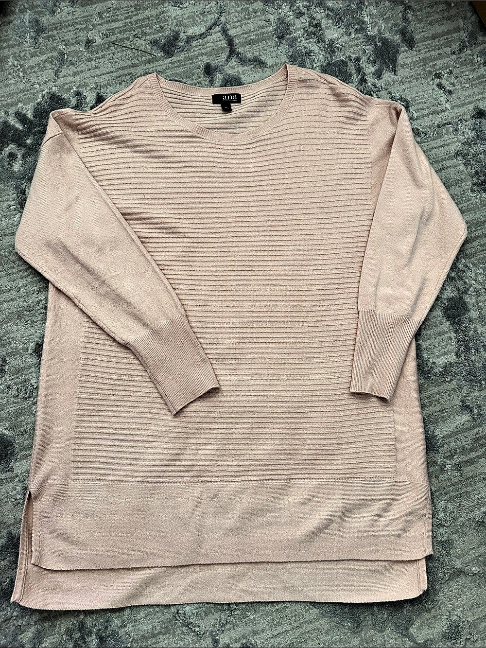 a.n.a Ribbed Crew Neck Sweater Pink XL Like New